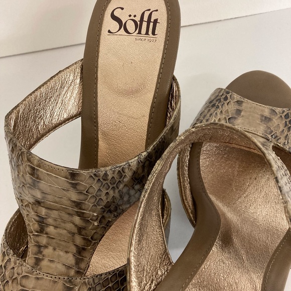 New Sofft ladies genuine snakeskin mules; NWOT - Picture 3 of 5